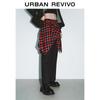UR 2025 Spring Women's Patchwork Plaid Wide-Leg Pants