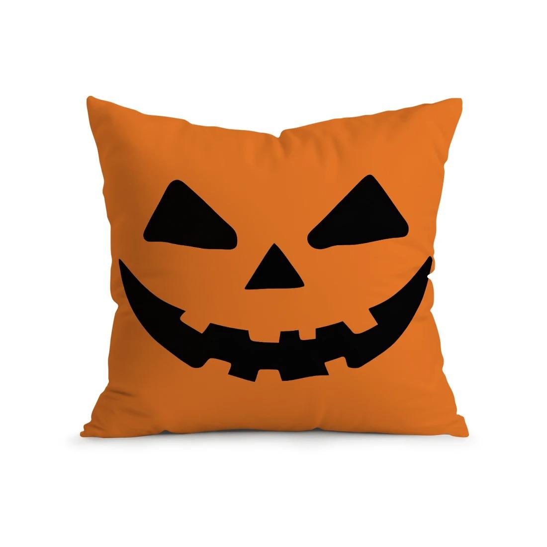 Halloween festival throw pillows, pumpkin-decorated sofa furniture decoration, super soft material, festive atmosphere 18x18Inch