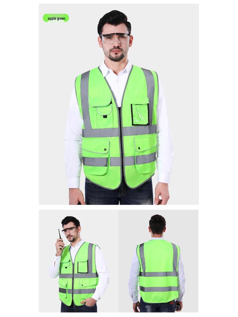 Xinghua Multi-Pocket Reflective Safety Vest with Logo Printing