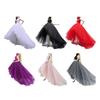 1/6 Doll Wedding Trailing Dress Outfit with Lace-Look Bodice and Layered Tulle Skirt, Formal Gown Accessory for 30Cm Dolls