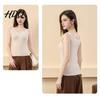 Invisible Vest Seamless Slim Fit Warm Camisole Women Thermal with Built-in Bra Sleeveless Base Layer Velvet Tops for Autumn Winter Comfy Undershirt