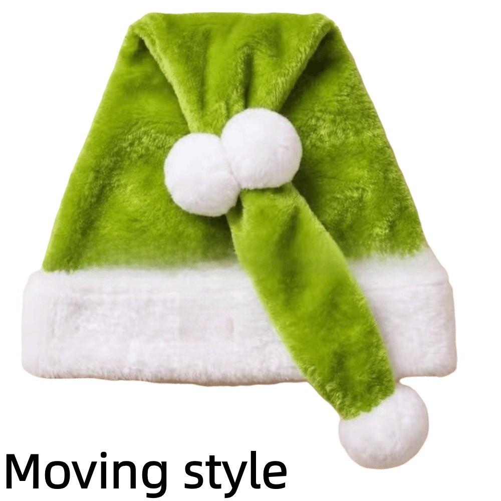 Electric Swing Christmas Hat Plush Moving Santa Hat Fun Plush Christmas Cap Photo Shooting