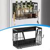 Refrigerator Side Shelf Basket Moveable Seasoning Organization Spice Rack Organizer for Home Cabinet