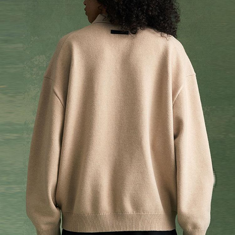 Fear of God Essentials FW23 Knit Polo Shirt 'Gold Heather' Men's 192BT232183F