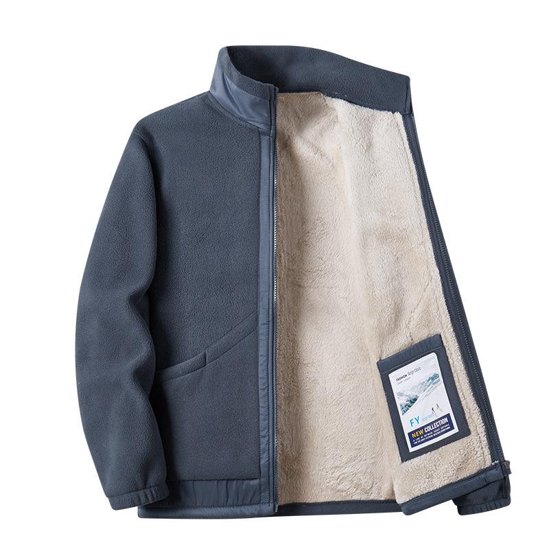 Thickened Coat Men's Trendy Spring and Autumn Winter New Velvet Men's Jacket