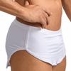 Men Sides Split Press Button Crotch Boxer Briefs Elastic Waistband Quick-Drying Athletic Shorts for Gym Fitness Cycling Running