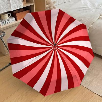 1pc Circle Pattern Pattern Umbrella Automatic Opening and Closing Umbrella, High Quality Umbrella, Ideal Gift for Her 292