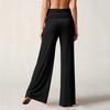Women's Fashion Ruched Yoga Pants, Pocketless, Loose And Casual Wide-Leg Trousers