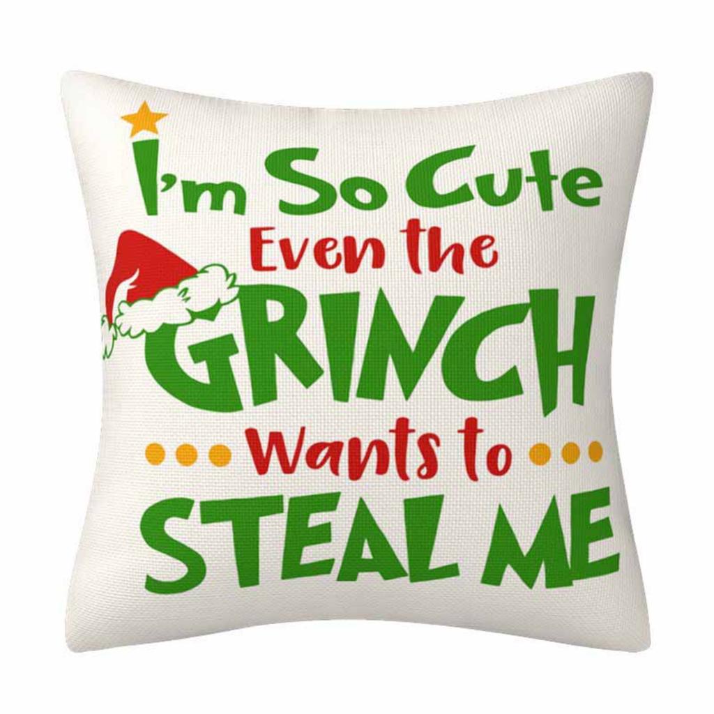 Fun Christmas Pillow Cases Lumbar Cushion Covers Sofa Home Decor Pillow Cases