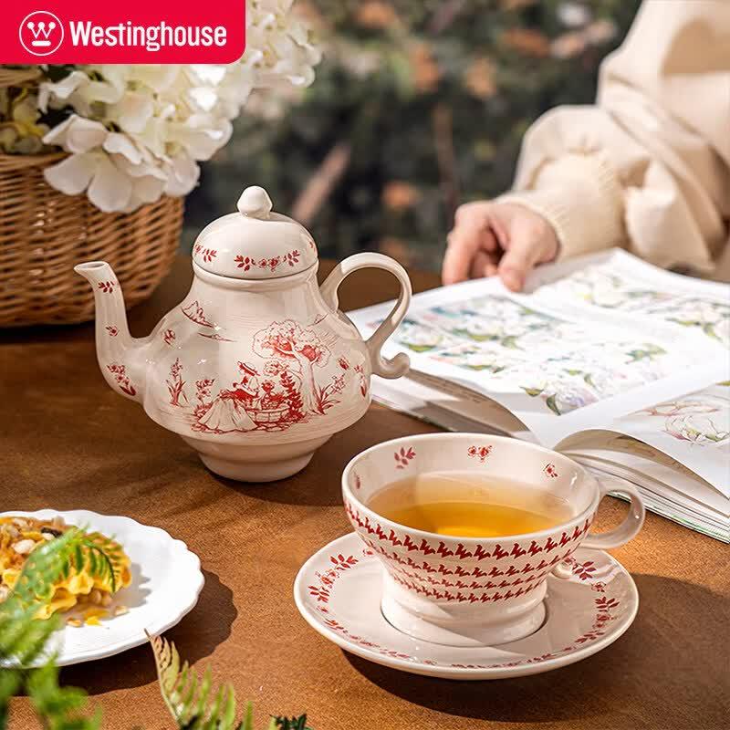 Westinghouse Garden Series Retro Ceramic 3-Piece Tea Set