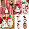Lovely Santa Cartoon Plush Toy for Kids Keychain Christmas Tree Cartoon Santa Soft Charm Stuffed Reindeer Toy