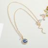 Dot Diamond Lucky Blue Eye Necklace for Evil Eye Pendant Necklace Turkish for Evil Eye for Protection and Blessing for W