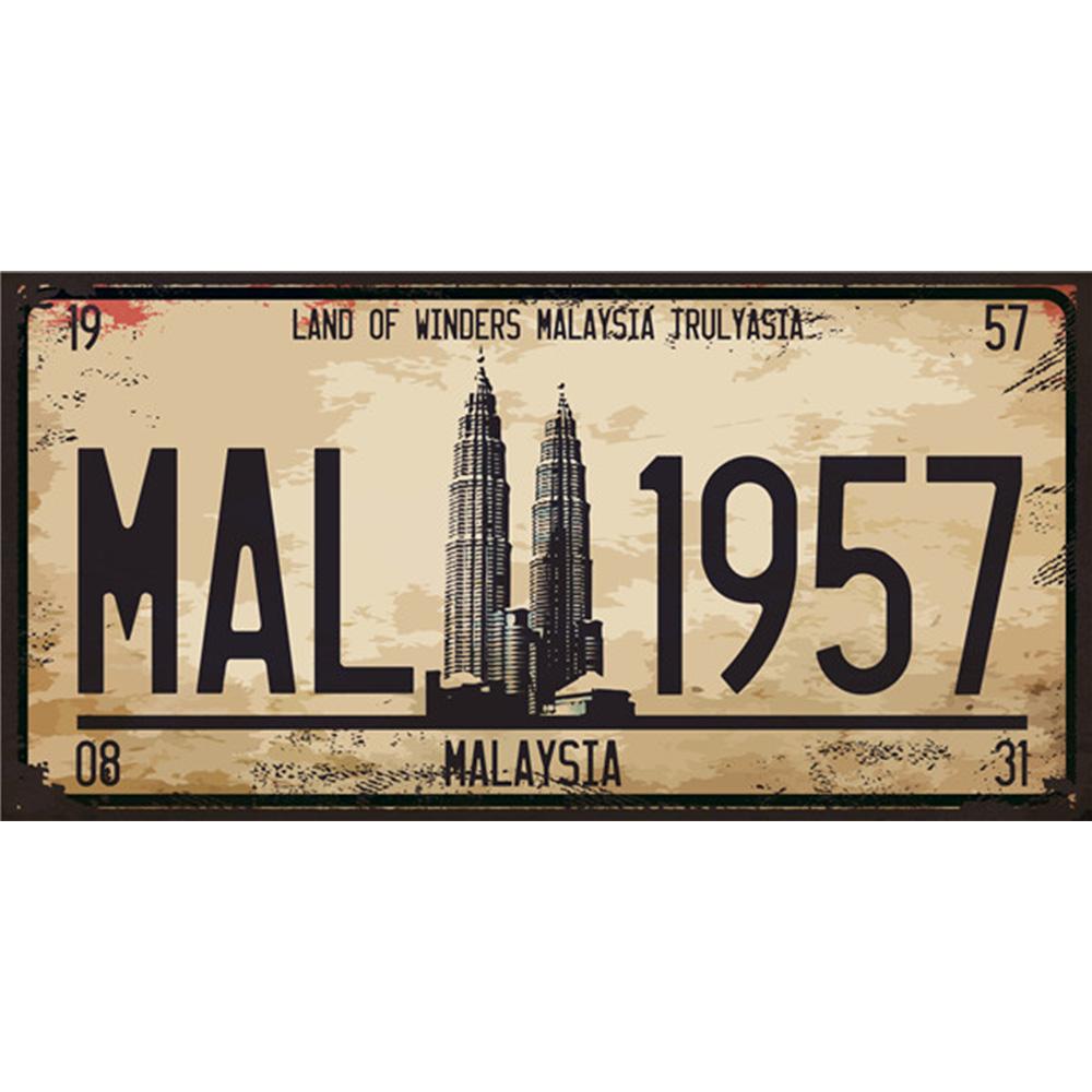 Krajowy Vintage Metalowy Znak Blaszany Znak Flaga Tablica Dekoracja Ścienna Dom Malezja/Filipiny/Singapur/Tajlandia Plakat