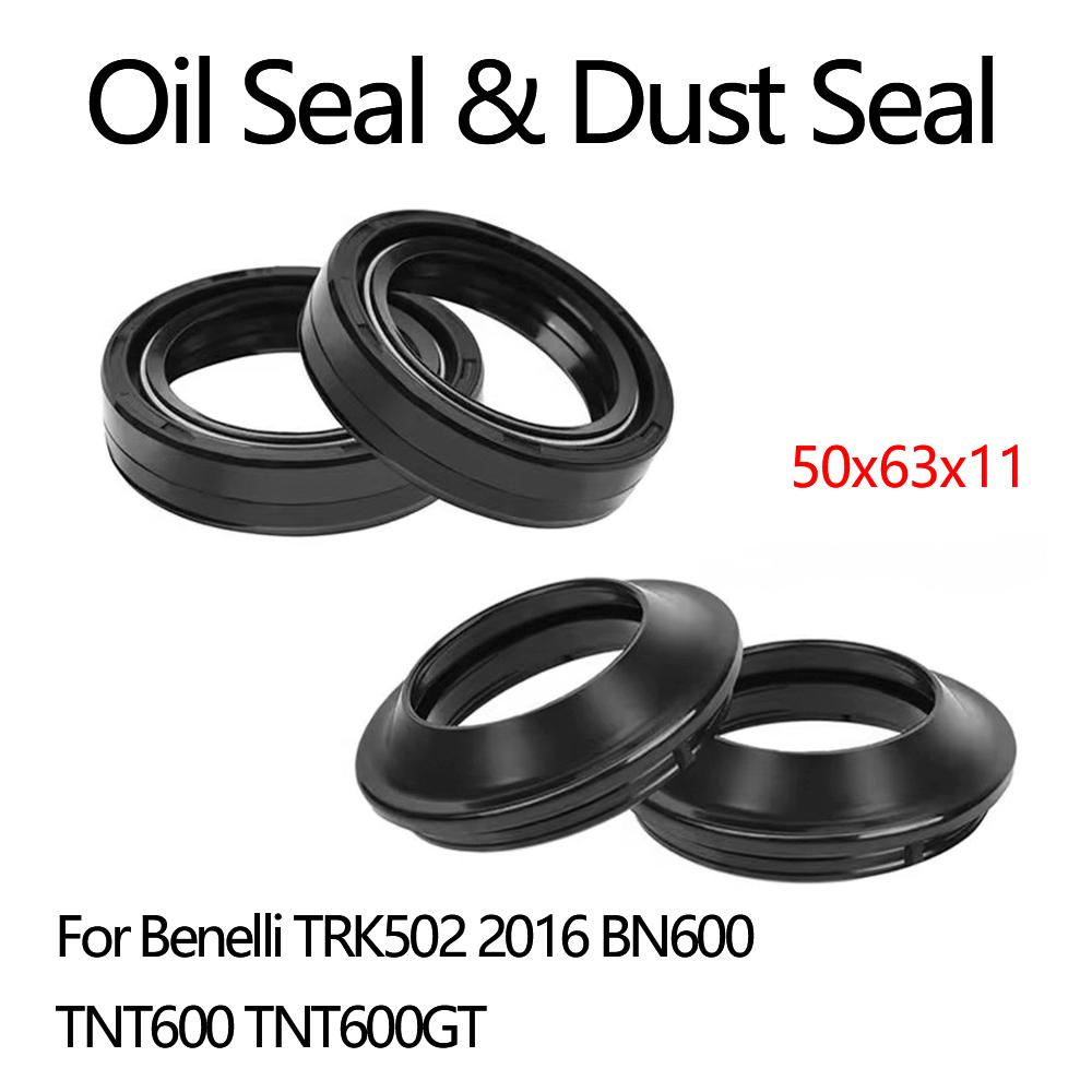 50x63x11 50 63 11 Oil Seal & Dust Cover Front Fork For Benelli TRK502 TRK 502 2016 BN600 BN 600 TNT600 TNT 600GT TNT 600 GT
