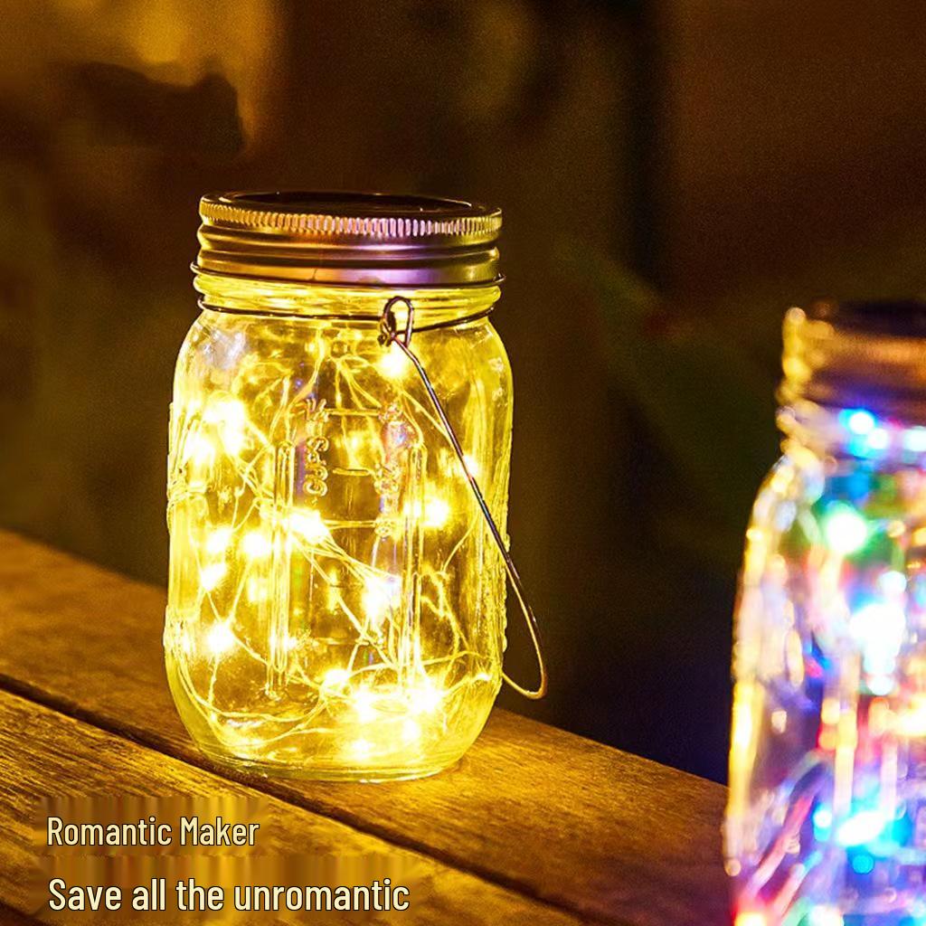 Solar Waterproof Mason Jar Lights for Outdoor Decoration