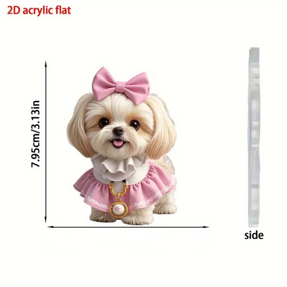 Cute Shih Tzu Dog Pendant for Car Mirrors. Perfect for Anniversaries, Valentine's Day, and Christmas.