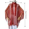 2pcs Tassel Shawl Shawl and Scarf Set Hollowed Out Fringed Cape Summer Sun Shawl  for Swimming