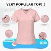 Zdravotnický uniformní oblek Krátký rukáv V-výstřih Topy+jogger kalhoty Set Ošetřovatelská uniforma Dámská Vícebarevná Pet Doctor Scrub Lékařské pracovní oblečení