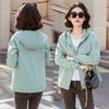 Oversize Women'S Jackets Large Size Spring Autumn Women Trench Coats Hooded Windbreaker Short Loose Coat Women Outwear
