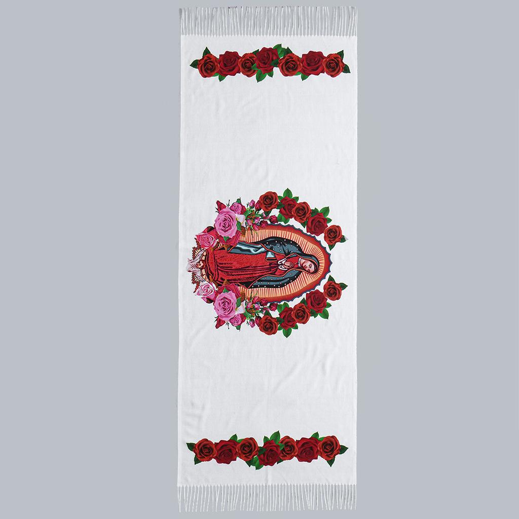 Custom Catholic Virgin Mary Tassel Scarf Women Soft Quality Cashmere Shawl Wrap Warm Throw Blanket Prayer Shawl