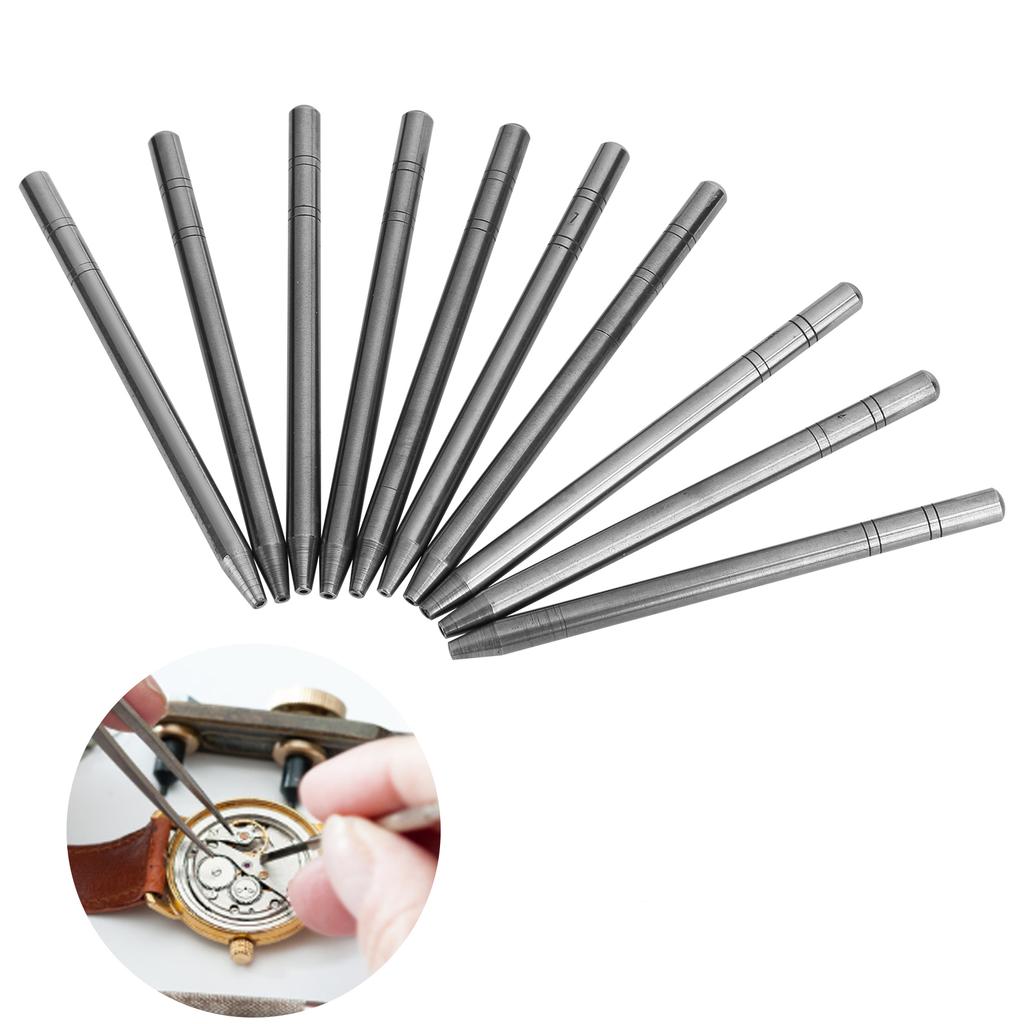 10pcs Steel Watch Hands Presser 0.6-1.5mm Setting Fitting Tool for Watchmaker Repairing Shops