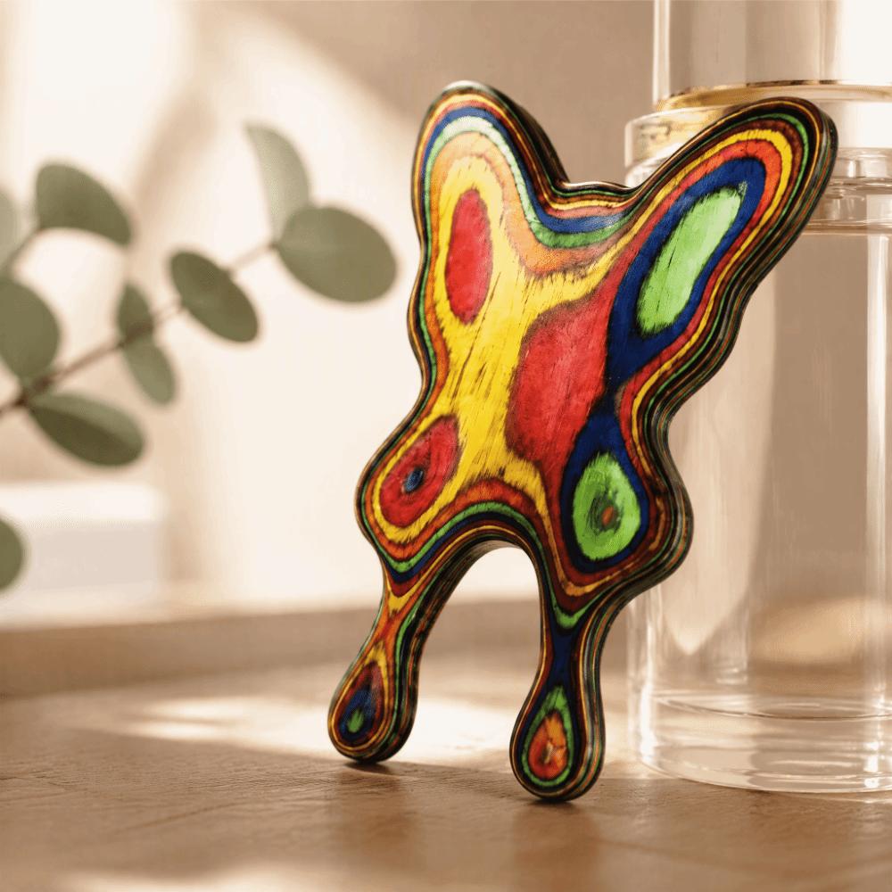 Solid Wood Gua Sha Tool Hand Polished Butterfly Gua Sha Beauty Massager Skin Massager Nose
