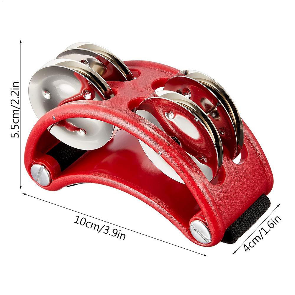 Foot Tambourine Musical Instrument Percussion Foot Drum Foot Shaker Consummate Gift For Singer Guitar Players красный