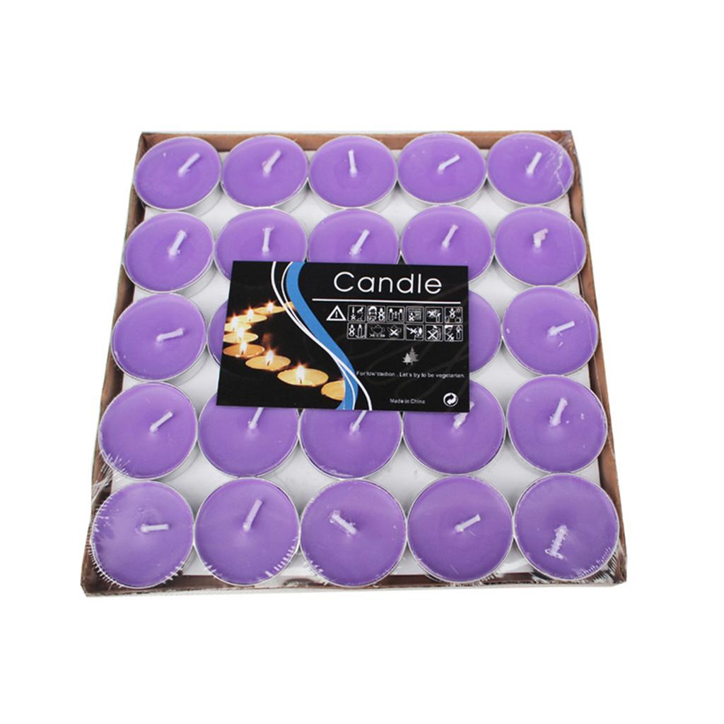 50Pcs Mini Tealight Candles Durable 1.5 Hours Burning Time for Birthday Easter Dating