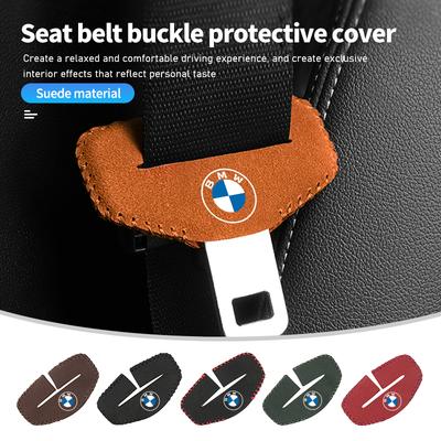 Suede Car Seat Belt Buckle Clip Protector Interior Accessories For E87 E70 E91 E30 G20 E92 E93 E60 E46 E90 G30 E53 X1