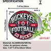 Vintage Football Helmet Tin Sign 20cm Round Aluminum Plaque Old School Bar Decor