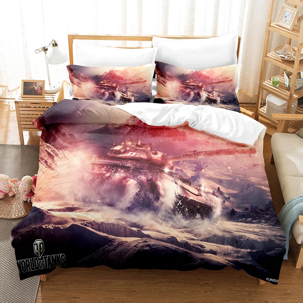 Comforter Tank King Size War Theme Bedding Set Dirt Bike For Kid Boys Men Comfortable