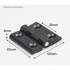 Black Stainless Steel 304 Door Hinges 60x60mm (5-Pack)