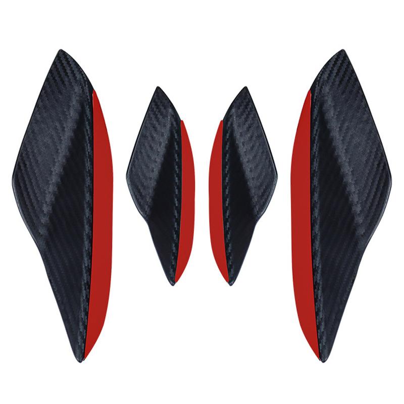 

6Pcs Car Front Bumper Lip Diffuser Splitter Fins Body Spoiler Canards Valence Car Tuning Canard Bumper Car Exterior Accessories