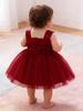 Baby Bloemen Gaas Prinsessenjurk: Elegante Formele Kleding voor Verjaardagen & Bruiloften