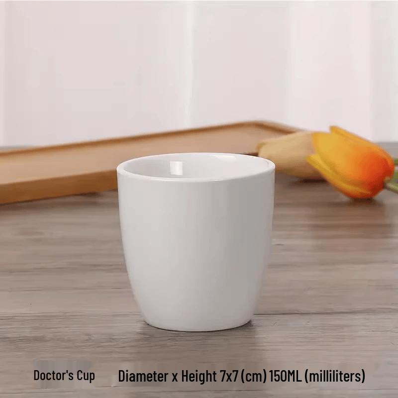 Homeglen Pure White Ceramic Tea & Water Cup Set