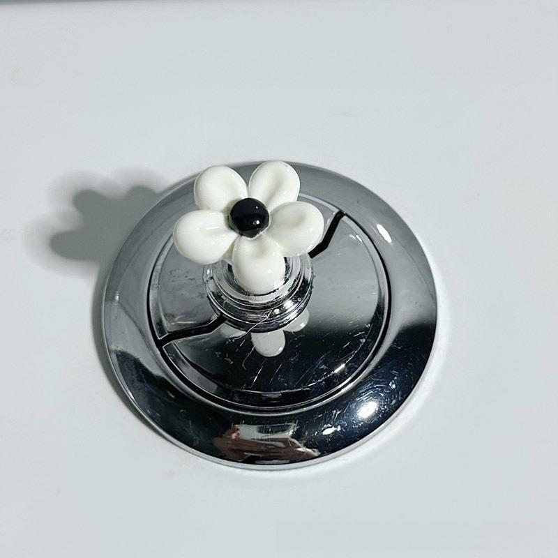 Toilet Flush Handle, Small Flower Design, Universal Toilet Lid Remover, Water Tank Switch Button, Home Bathroom Accessory