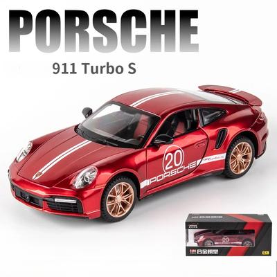 1/24 Porsche 911 Turbo S Spor Araba Modeli Koleksiyonluk Diecast & Oyuncak Araçlar Çocuklar Erkekler İçin Araba Oyuncakları Minyatür Araba Modeli