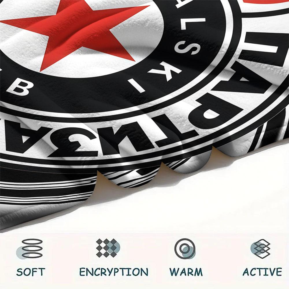 Poster Partizan Plaid in Flanella, Alta Qualità Confortevole per Tutte le Stagioni, Decorazione per la Casa, Calore e Comfort
