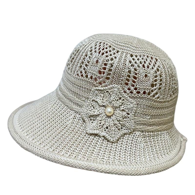 Summer Hollow-Out Woven Fisherman S Hat For Women Sun Protection Sun Hat Fashionable Versatile Knitted Straw Hat 58