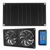 Solarbetriebener Lüfter, 6-Zoll-Solar-Doppelauslasslüfter-Kit, geräuscharmes doppeltes Kühl-Lüftungsventil