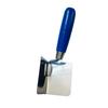 2Pcs Stainless Steel Drywall Corner Trowel with Soft Grip Handle Interior Exterior Corner Blades Ergonomic Anti-Slip Rubber Handle Masonry Corner Tool