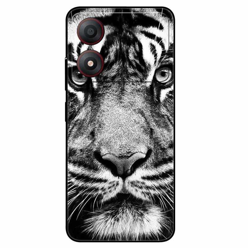 Pour ZTE Blade A34 4G Coque Anti-choc TPU Silicone Souple Housse de Téléphone pour ZTE Blade A 34 Funda Peinte pour BladeA34 Capa de Luxe