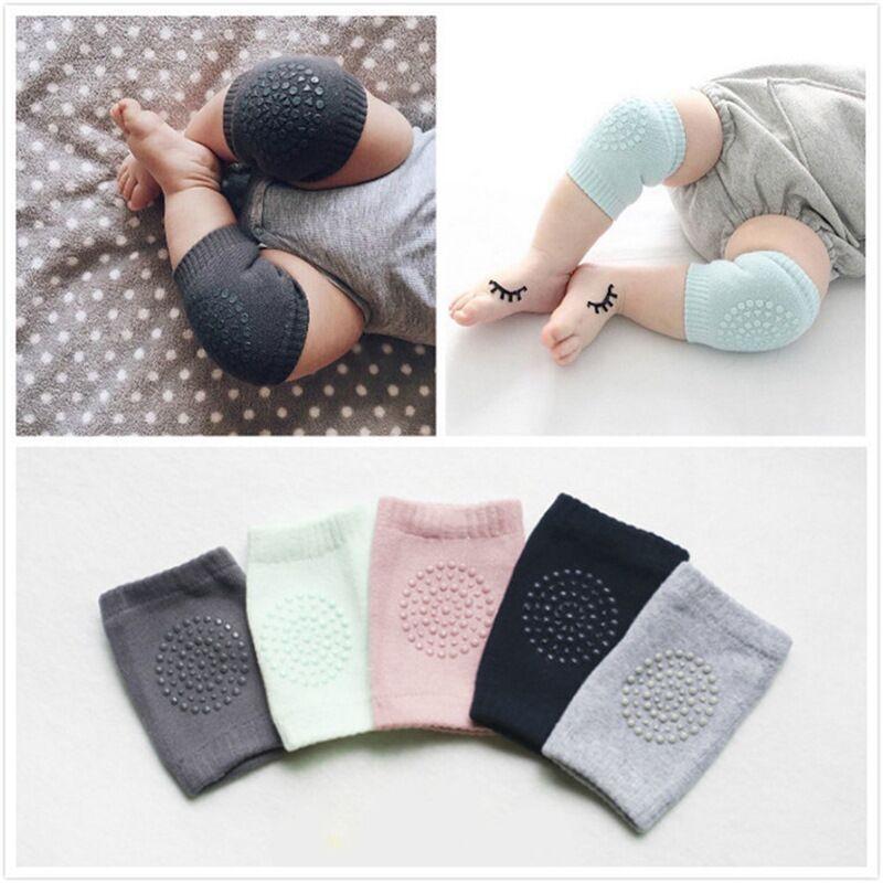 Korean StyleSummer Baby Knee Pads100% Cotton Anti-Slip Crawling Knee Pads Heart Silicone Grip Sock Sleeves