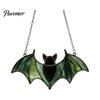 Creative Holiday Home Hanging Decor Halloween Pendant, Colorful Sun Catcher for Wall Window Decoration, Stained Glass Style Art Ornament And