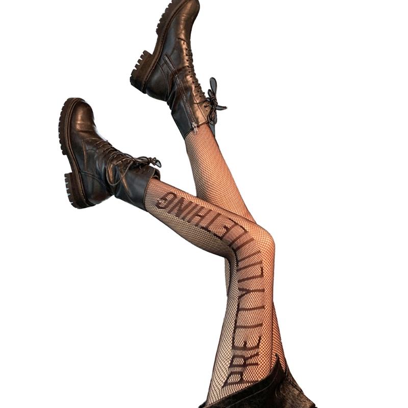 

Harajuku, колготки в сеточку с буквами, летние нейлоновые жаккардовые леггинсы в стиле Лолита в стиле ретро, ​​чулки, сексуальное женское белье, колготки в форме тела