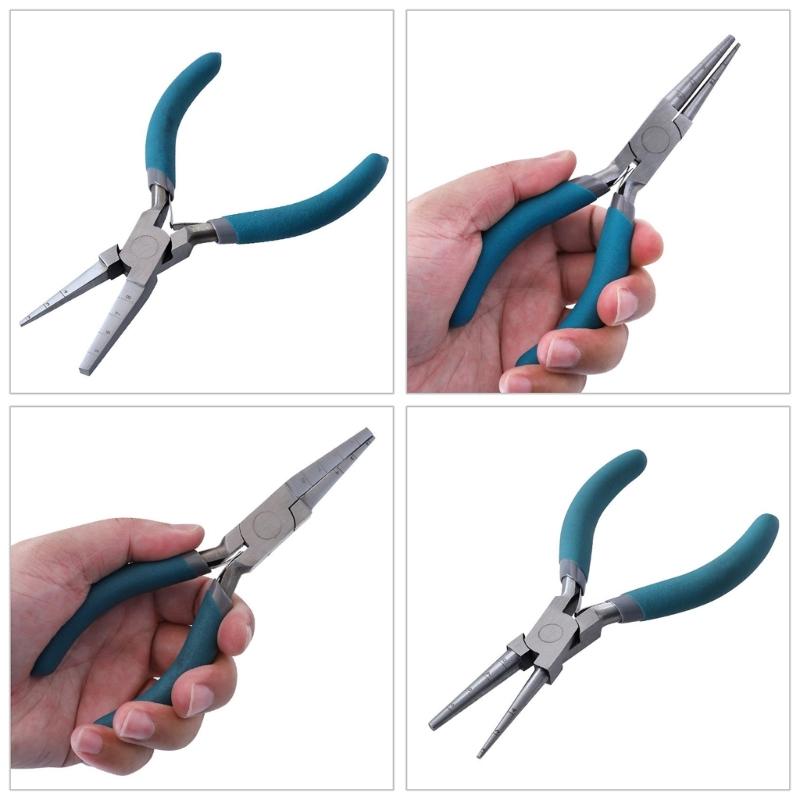 2Pcs Chain Nose Pliers Jewelry Crafting Pliers Steel Hand Tool Professional Jewelry Pliers Suitable for Crafting