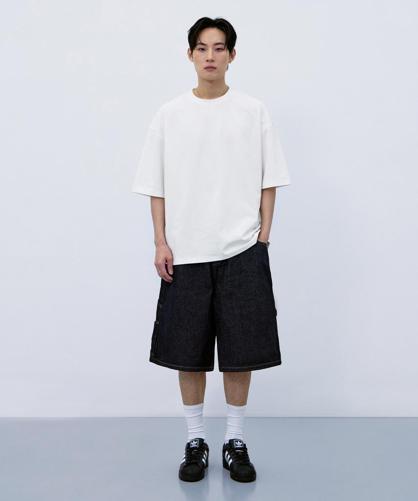 Atejeu Essential Heavyweight Oversized Short Sleeve T-Shirt [White]