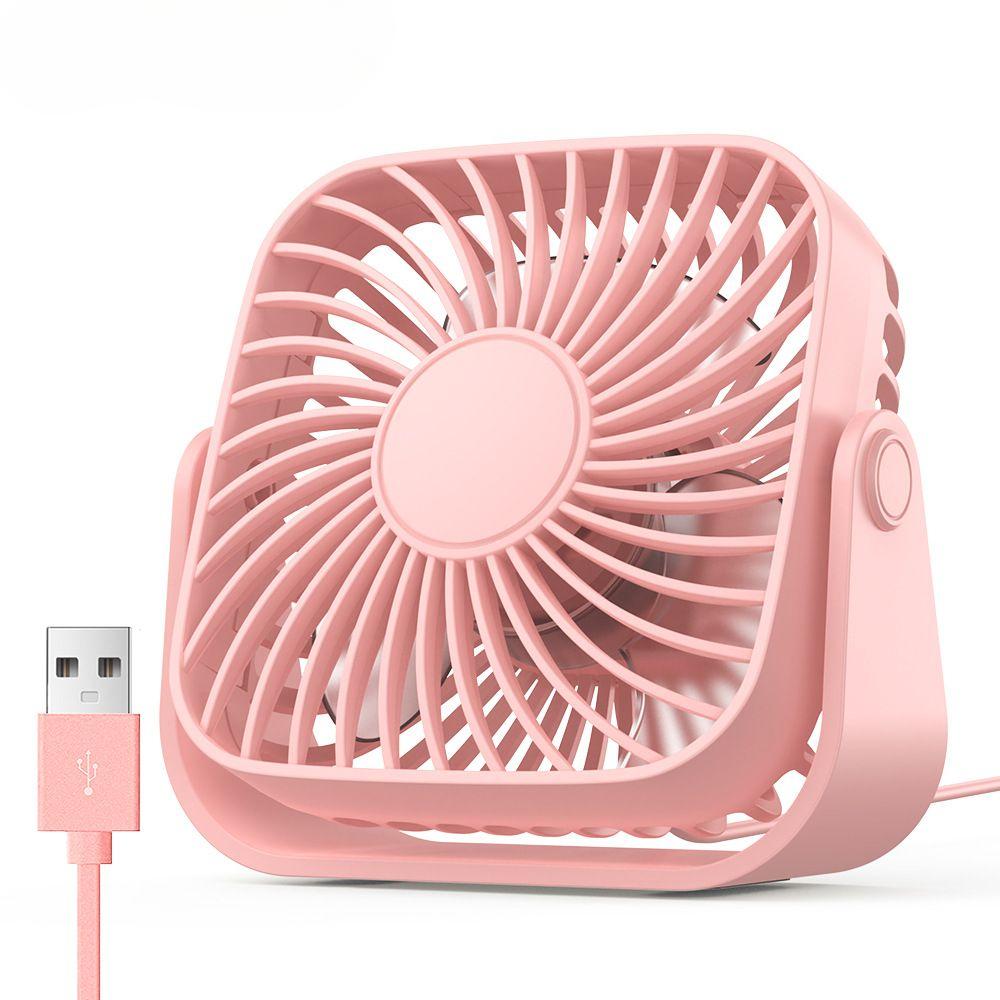 K50 Mini USB Desk Fan 3 Speed Adjustable Silent Cooling Portable Office Desktop Fan USB Powered 4 Colors Home Dorm Tabletop