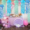 Jellyfish Paper Lanterns Hanging Jelly Fish Paper Lanterns, 6 Packs Blue Hanging Lantern for Mermaid Theme Party Under The Sea Ocean Birthday