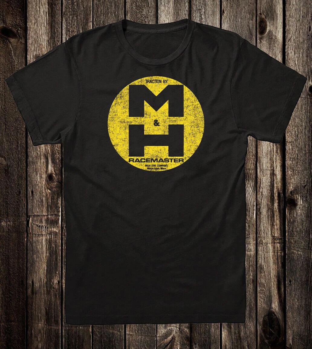 

Mens Retro Hot Rod Tee T Shirt Drag Race Racing Speed Shop M&H Race Master Tires 3XL